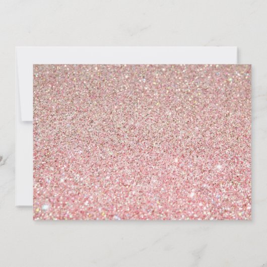 Rosen Gold Glitzer Rosa Floral Save the Date (Rückseite)