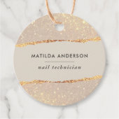 Rosen gold Glitzer rosa modernes, elegantes Budget Geschenkanhänger (Vorderseite)