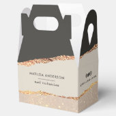 Rosen gold Glitzer rosa modernes, elegantes Budget Geschenkschachtel (Geöffnet)