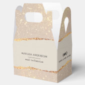 Rosen gold Glitzer rosa modernes, elegantes Budget Geschenkschachtel (Geöffnet)