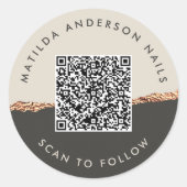 Rosen gold Glitzer Schwarz Modernes, elegantes Bud Runder Aufkleber (Vorderseite)