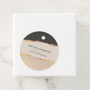 Rosen gold Glitzer Schwarz Rosa modernes, elegante Geschenkanhänger