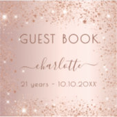 Rosen gold Glitzern Geburtstagskarte Aufkleber (Vorderseite)