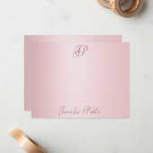 Rosen Gold Handschrift Mit Monogramm Vorlage (Vorderseite/Rückseite Beispiel)