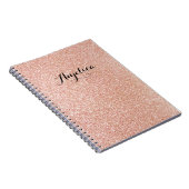 Rosen Gold Imitate Glitzer - benutzerdefinierter S Notizblock (Rechte Seite)