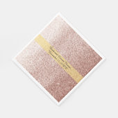 Rosen Gold Imitate Glitzer Gold Band Serviette (Ecke)