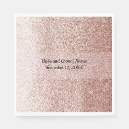 Rosen Gold Imitate Glitzer Rosa Band Serviette
