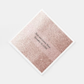 Rosen Gold Imitate Glitzer Rosa Band Serviette (Ecke)