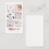 Rosen-Gold Instagram füttern Visitenkarte (Vorne/Hinten)