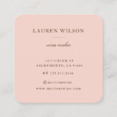 Rosen gold Moderne Kunst Deko Quadrat Visitenkarte (Rückseite)