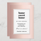 Rosen gold Moderne minimalistische Zuhause, Zuhaus Ankündigung (Vorne/Hinten)