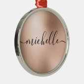 Rosen Gold Personalisierte Weihnachten Ornament Aus Metall (Rechts)