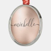 Rosen Gold Personalisierte Weihnachten Ornament Aus Metall (Links)