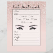 Rosen Gold Pink Glitzer Ombre Lash Client Record (Vorderseite)