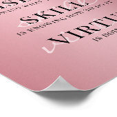 Rosen Gold Pink Glitzer Tropfen Motivierend Zitat Poster (Ecke)