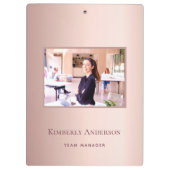 Rosen gold Rosa Foto Firmensport Klemmbrett (Rückseite)