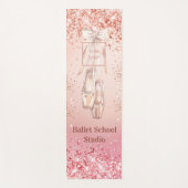 Rosen gold Rosa Glitzer Balletttanzschule Logo Yogamatte (Vorderseite)