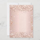 Rosen gold Rosa Luxus Geburtstag Einladung (Rückseite)