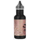 Rosen Gold Rosa Monogram Glitzer Eyelashes Edelstahlflasche (Links)