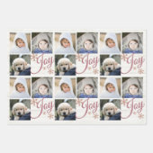 Rosen Gold Snowflake Weihnachtsfeiertag Ihre Fotos Geschenkpapier Set (Vorderseite)