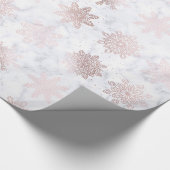 Rosen-Gold-u. Marmor-Schneeflocke-Weihnachtsmuster Geschenkpapier (Ecke)