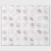 Rosen-Gold-u. Marmor-Schneeflocke-Weihnachtsmuster Geschenkpapier (Flach)