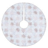 Rosen-Gold-u. Marmor-Schneeflocke-Weihnachtsmuster Polyester Weihnachtsbaumdecke (Vorderseite)