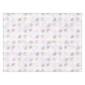 Rosen-Gold-u. Marmor-Schneeflocke-Weihnachtsmuster Tischdecke (Vorderseite (Horizontal))