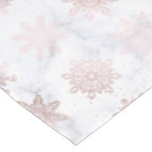 Rosen-Gold-u. Marmor-Schneeflocke-Weihnachtsmuster Tischdecke (Schrägansicht)