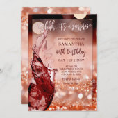 Rosen Gold Überraschung Geburtstagsparty Einladung (Vorne/Hinten)