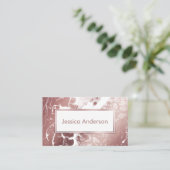 Rosen-Gold und Weiß gemarmorter Visitenkarte (Stehend Vorderseite)