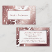 Rosen-Gold und Weiß gemarmorter Visitenkarte (Vorne/Hinten)