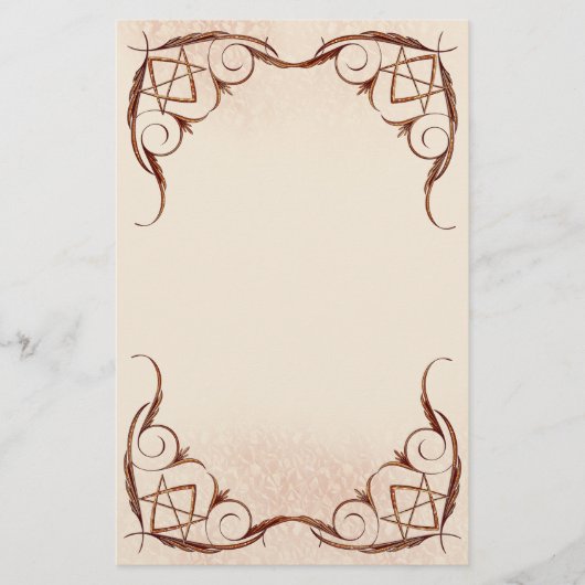 Rosen-Gold Unicursal Briefpapier (Vorderseite)