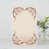 Rosen-Gold Unicursal Briefpapier (Stehend Vorderseite)