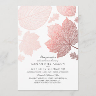 Rosen-Gold verlässt elegantes Einladung