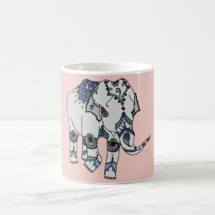 Rosen-Gold verschönerte Elefant-Tasse Kaffeetasse