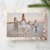 Rosen-Gold-Weihnachts-Botanik-Fotorahmen