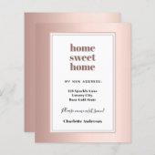 Rosen gold Zuhause Zuhause-Bewegende Ankündigung (Vorne/Hinten)