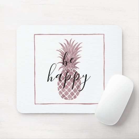 Rosen-Goldananas Mousepad (Mit Mouse)