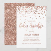 Rosen-Goldbaby besprühen Baby-Duschen-Einladung Einladung (Vorne/Hinten)