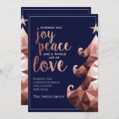 Rosen-Goldbaum-Geschäfts-Feiertags-Karte Einladung (Vorne/Hinten)