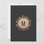 Rosen-GoldblumengoldGlitzer Ombre Brunch sprudelnd Einladung (Rückseite)