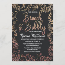 Rosen-GoldblumengoldGlitzer Ombre Brunch sprudelnd