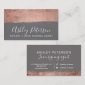 Rosen-Goldbrushstroke der Notar Chictypographie Visitenkarte (Vorne/Hinten)