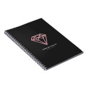 Rosen-Golddiamant Notizblock (Rechte Seite)