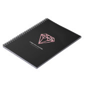 Rosen-Golddiamant Notizblock (Linke Seite)