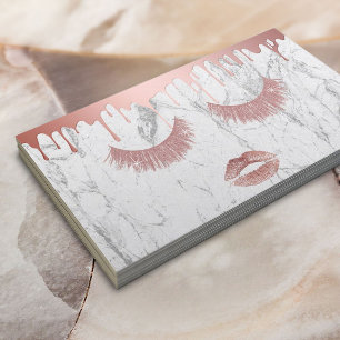 Rosen-Goldeyelashes-u. Visitenkarte