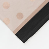 Rosen-Goldfolie punktiert Tafel-mit Monogramm Fleecedecke (Ecke)