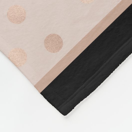 Rosen-Goldfolie punktiert Tafel-mit Monogramm Fleecedecke (Ecke)