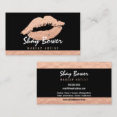 Rosen-Goldfolien-Blick-Make-upkünstler Visitenkarte (Vorne/Hinten)